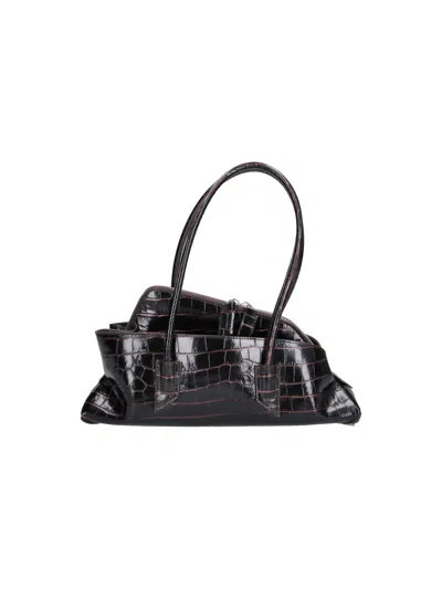 Attico Zippered Handbag In Black