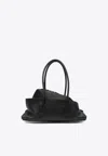 Attico Small La Passeggiata Leather Bag In Black