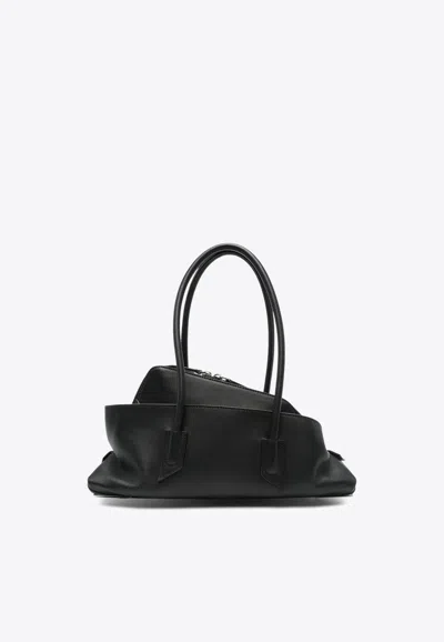 ATTICO SMALL LA PASSEGGIATA LEATHER SHOULDER BAG