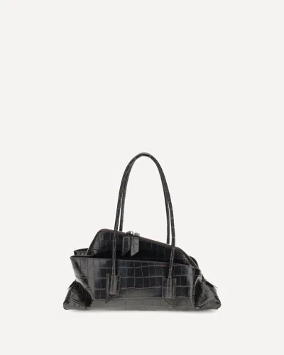 Attico Small La Passeggiata Shoulder Bag In Black