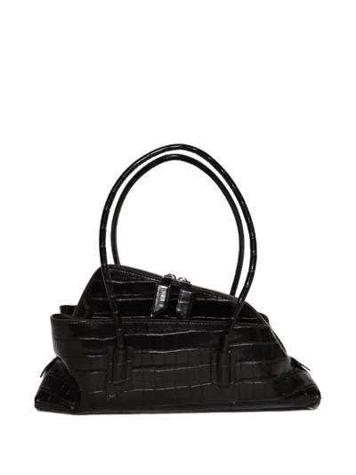 Attico Small La Passeggiata Shoulder Bag In Black