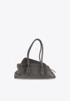 Attico Small La Passeggiata Shoulder Bag In Suede