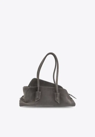 Attico Small La Passeggiata Shoulder Bag In Suede