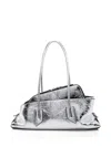 Attico Small La Passeggiata Shoulder Bag In Silver