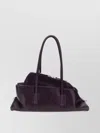 Attico Dark Purple La Passeggiata Small Shoulder Bag In Red