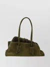 Attico Small Structured Suede Top Handle Bag