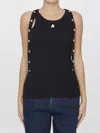 Attico Snap-button Tank Top In Black