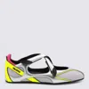 Attico Silver And Fluo Sneakers In Silver