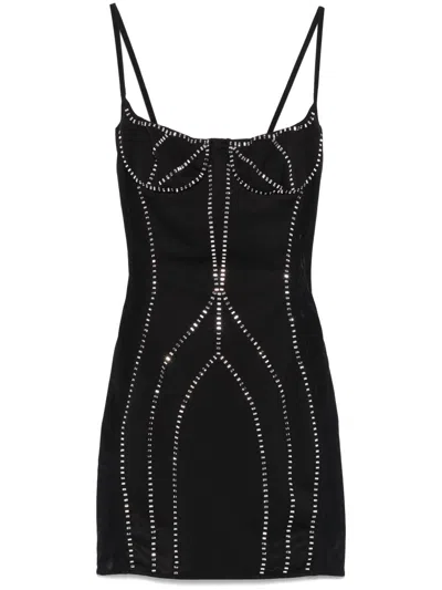ATTICO SPAGHETTI-STRAP MINI DRESS