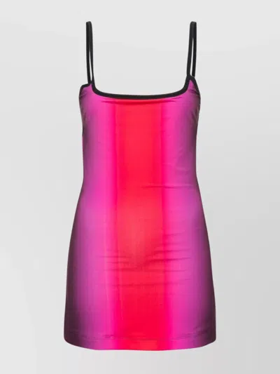 Attico Gradient Mini Beach Dress In Pink