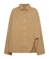 Attico Khaki Short Coat In Nude