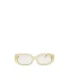 Attico Blake Squared Acetate Sunglasses In Gold