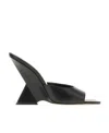 Attico Cheope 105 Leather Mules In Black
