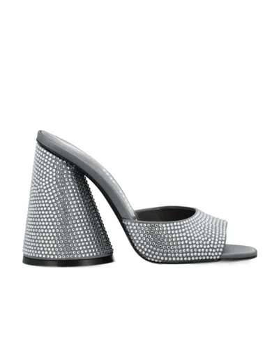 ATTICO SQUARE-HEADED HIGH-HEELED SANDALS