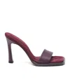 Attico Square-headed High-heeled Sandals In Multicolor