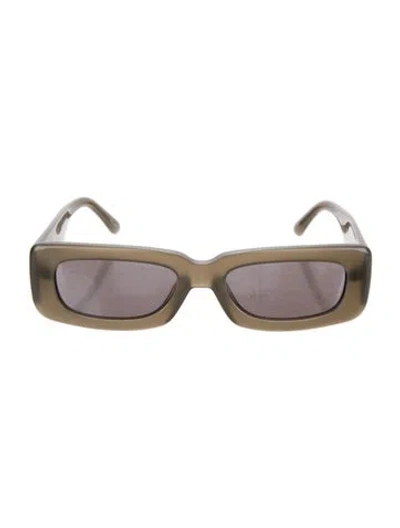 Pre-owned Attico Square Tinted Sunglasses In Gray