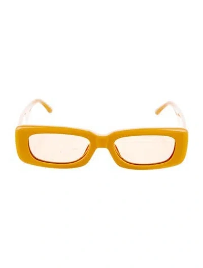 Pre-owned Attico Square Tinted Sunglasses In Orange