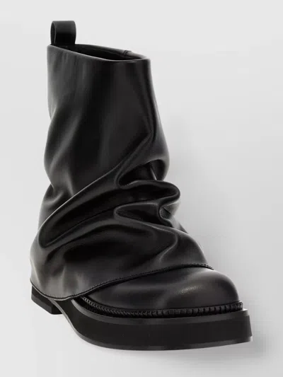 Attico 'square Toe Combat' Ankle Boots