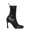 Attico Square-toed Short Boots In Black