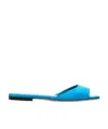 Attico Square Toed Slippers In Blue
