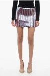 Attico Squared Sequines Rue Miniskirt