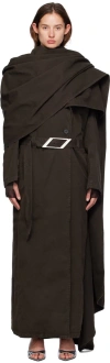 Attico Ssense Exclusive Brown Long Trench Coat In 064 Brown