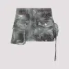 ATTICO STAINED GREEN CAMOUFLAGE FAY MINI SKIRT