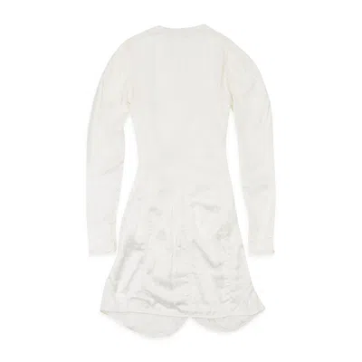 Attico Star Jacquard White Day Dress