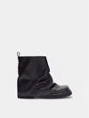 Attico 'mini Robin' Black Ankle Boots With Logo Plaque On The Rear And Pull-tab At The Heel In Black