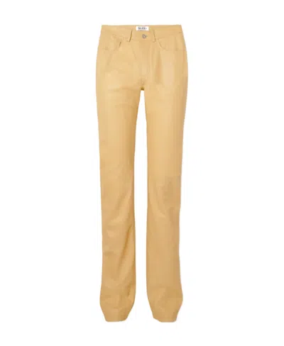 Attico Straight Casual Pants In Brown