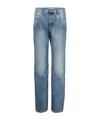 Attico Pantaloni Lunghi Straight Leg In Blue