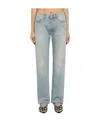 Attico High-rise Straight-leg Jeans In Gray