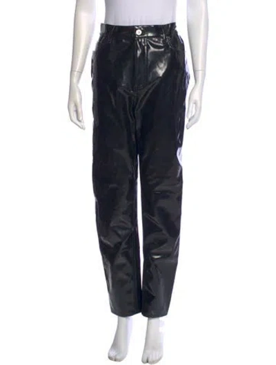 Pre-owned Attico Straight Leg Pants In Black