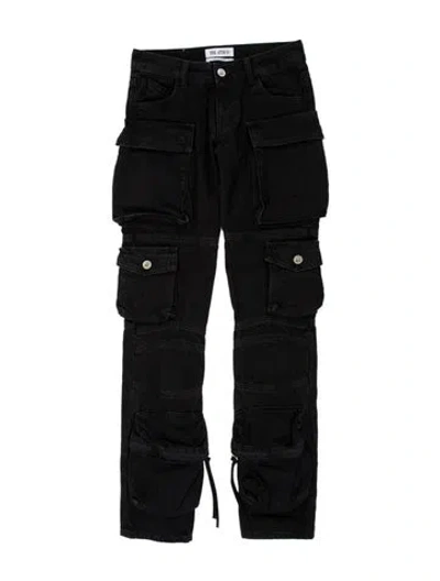Pre-owned Attico Straight Leg Pants In Black