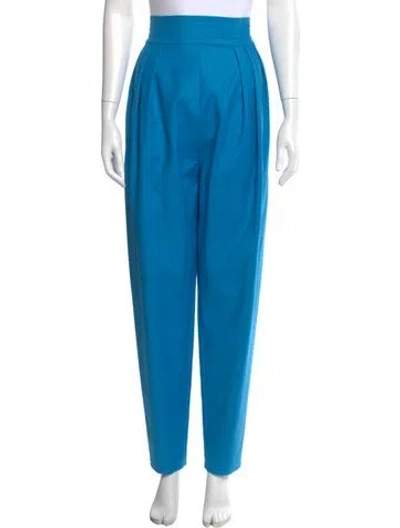Pre-owned Attico Straight Leg Pants In Blue