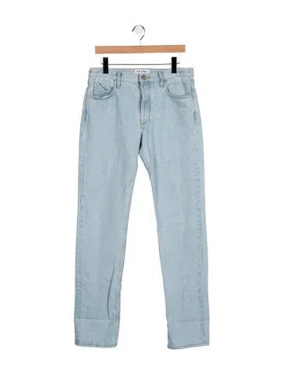 Pre-owned Attico Straight Leg Pants In Blue