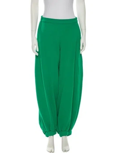 Pre-owned Attico Straight Leg Pants In Green