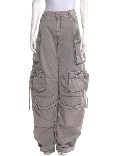 Pre-owned Attico Straight Leg Pants W/ Tags In Gray