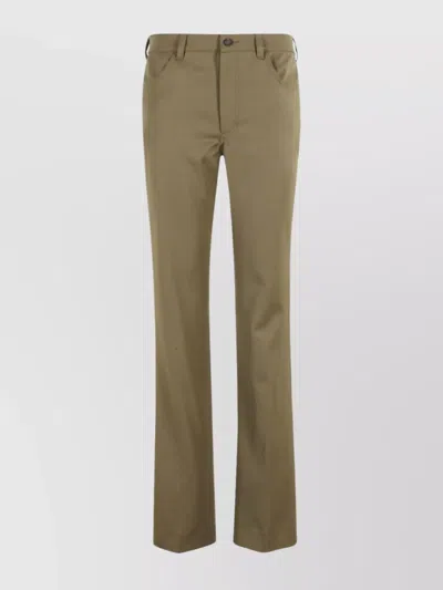 Attico Straight Leg Trousers With Pockets And Loops In Multi