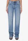 Attico Extra Long Slouchy Denim Jeans For Tall Individuals In Blue