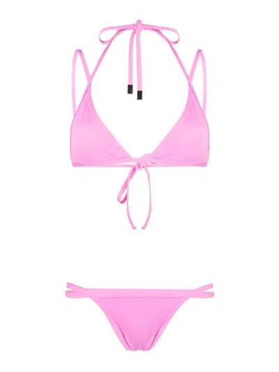 Attico Strap Bikini In Pink
