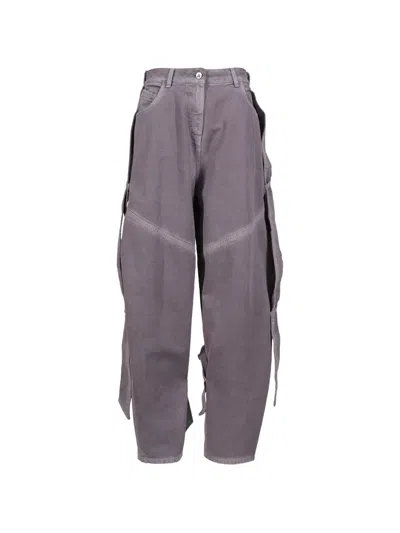 Attico Baggy Cargo In Purple