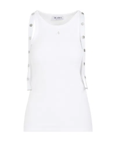 ATTICO STUD-DETAIL COTTON TANK TOP