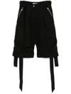 Attico Wide Bermuda Shorts In Black
