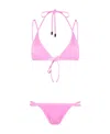 Attico Pink Double Strap Bikini In Pink