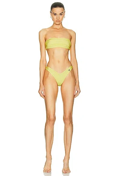 Attico Strapless Bikini Set In Light Yellow