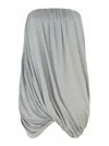 Attico Strapless Mini Dress In Grey Viscose In Gray