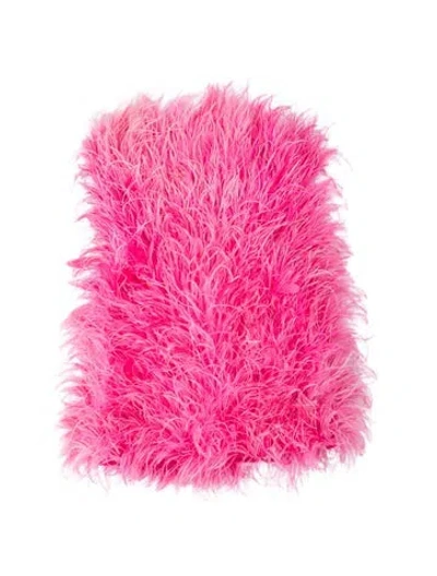 Pre-owned Attico Strapless Mini Dress In Pink