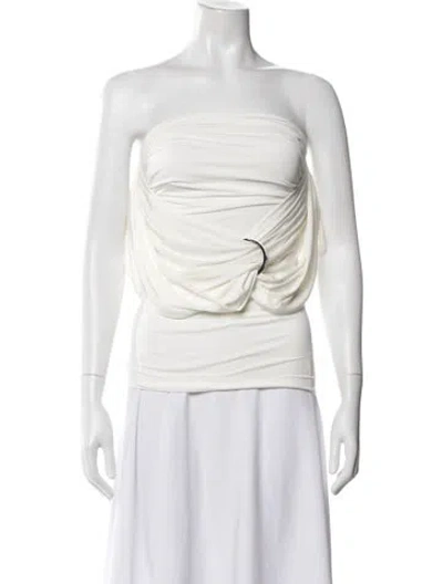 Pre-owned Attico Strapless Top In White
