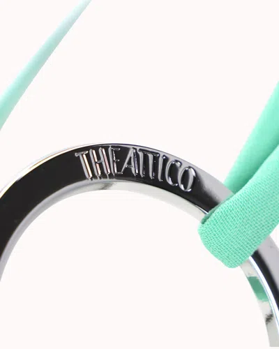 Attico Strappy Midi Dress In Green Viscose